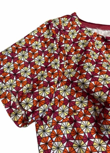 Geometric cotton crop top - ref 204 - Resale item - Approx UK 10-12