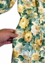 Vintage floral yellow mini dress - ref 205 - Resale item - UK 14-16
