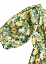 Vintage floral yellow mini dress - ref 205 - Resale item - UK 14-16