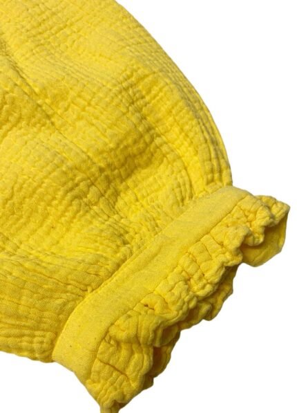 Yellow Cheesecloth Crop Top - ref 256 - Resale item - Approx UK 10-12