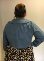 Blue Cropped Jacket - ref 157 - Resale item - Approx UK 18-20