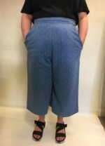 Blue textured cotton Culottes - ref 159 - Resale item - Approx 18-20