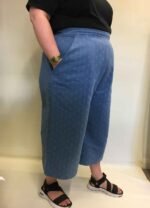 Blue textured cotton Culottes - ref 159 - Resale item - Approx 18-20