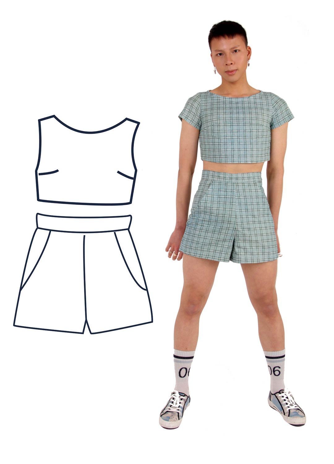 Design Your Own: High-Waisted Shorts Two-Piece