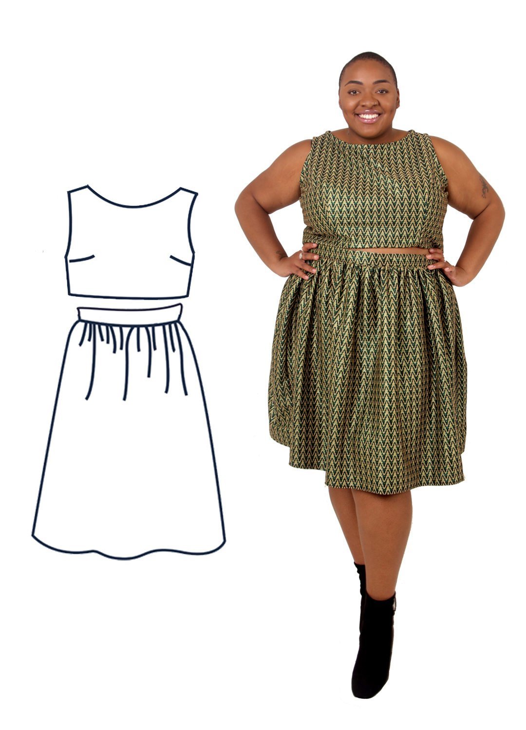 Design your own: Gathered Skirt Two-Piece