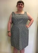 Greyscale geometric cotton-mix mini dress - ref 142 - Resale item - UK 18-20