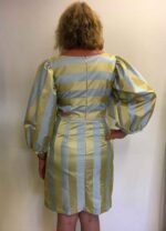 Gold striped taffeta mini dress - ref 143 - Resale item - UK 12-14
