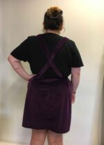 Purple velvet-mix dungaree-mini - ref 141 - Resale item - UK 18-20