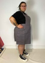 Grey cotton dungaree-mini - ref 144 - Resale item - UK 26-28