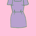 Make your own kit: Mini dress with classic or round neckline with short gathered sleeves (Kit ref: I26)