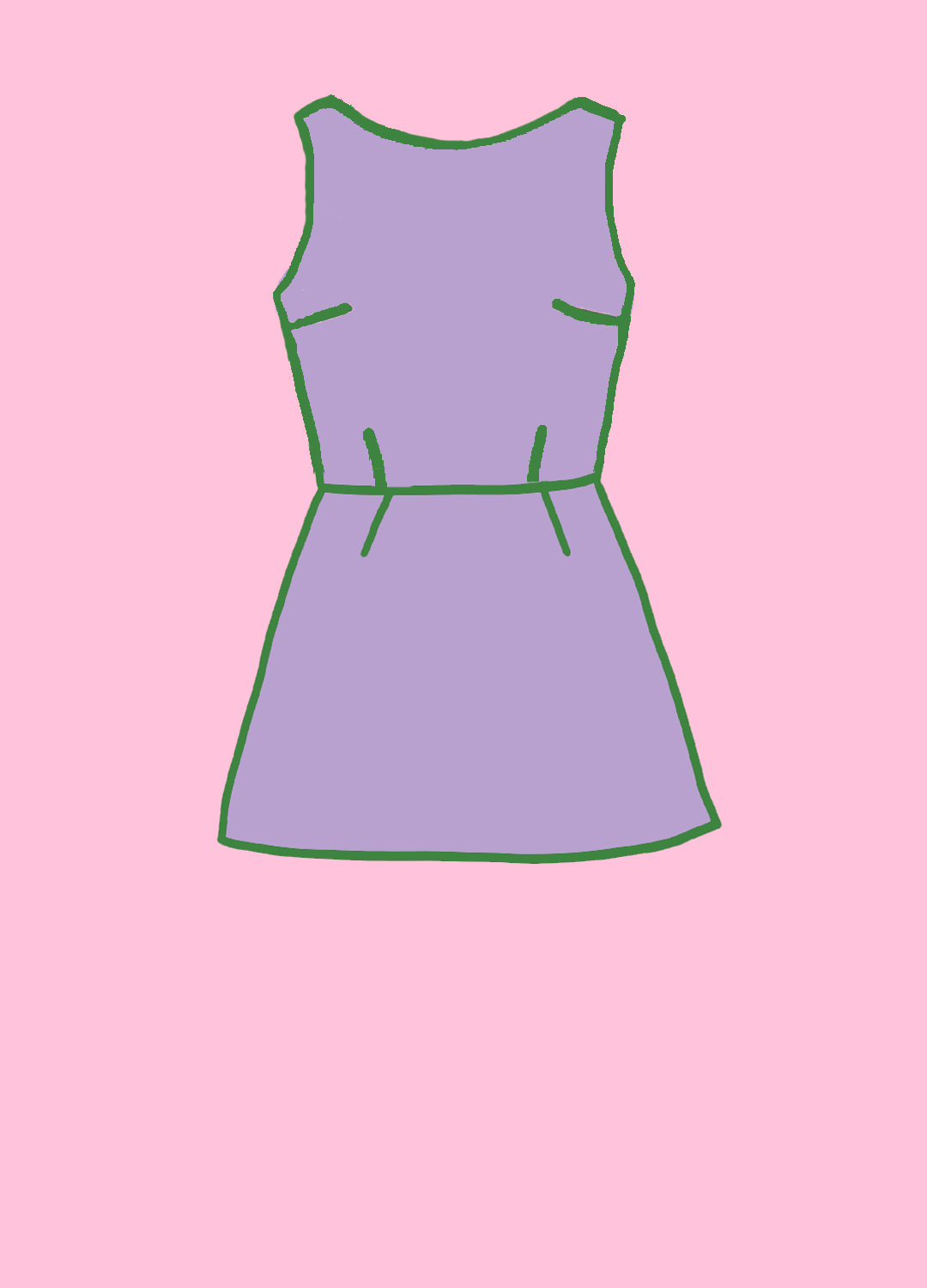 Make your own kit: A-line dress with classic or round neckline with no sleeves (Kit ref: I33) Make your own kit: A-line dress with classic or round neckline with no sleeves (Kit ref: I33) - Image 1